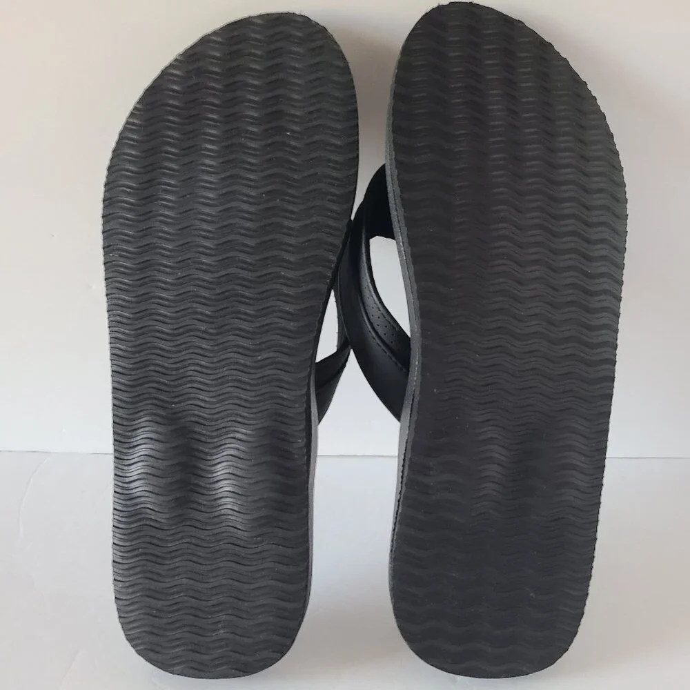 AIR BALANCE MEN'S FLIP FLOPS -BLACK-SIZE 12